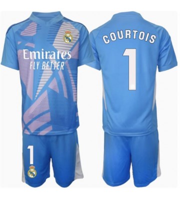Real Madrid Thibaut Courtois #1 Brankář Domácí dres komplet pro Děti 2024-25 Krátkým Rukávem (+ Krátké kalhoty)